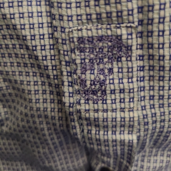 Versace men's long sleeve shirt blue /white 17 - Picture 5 of 5